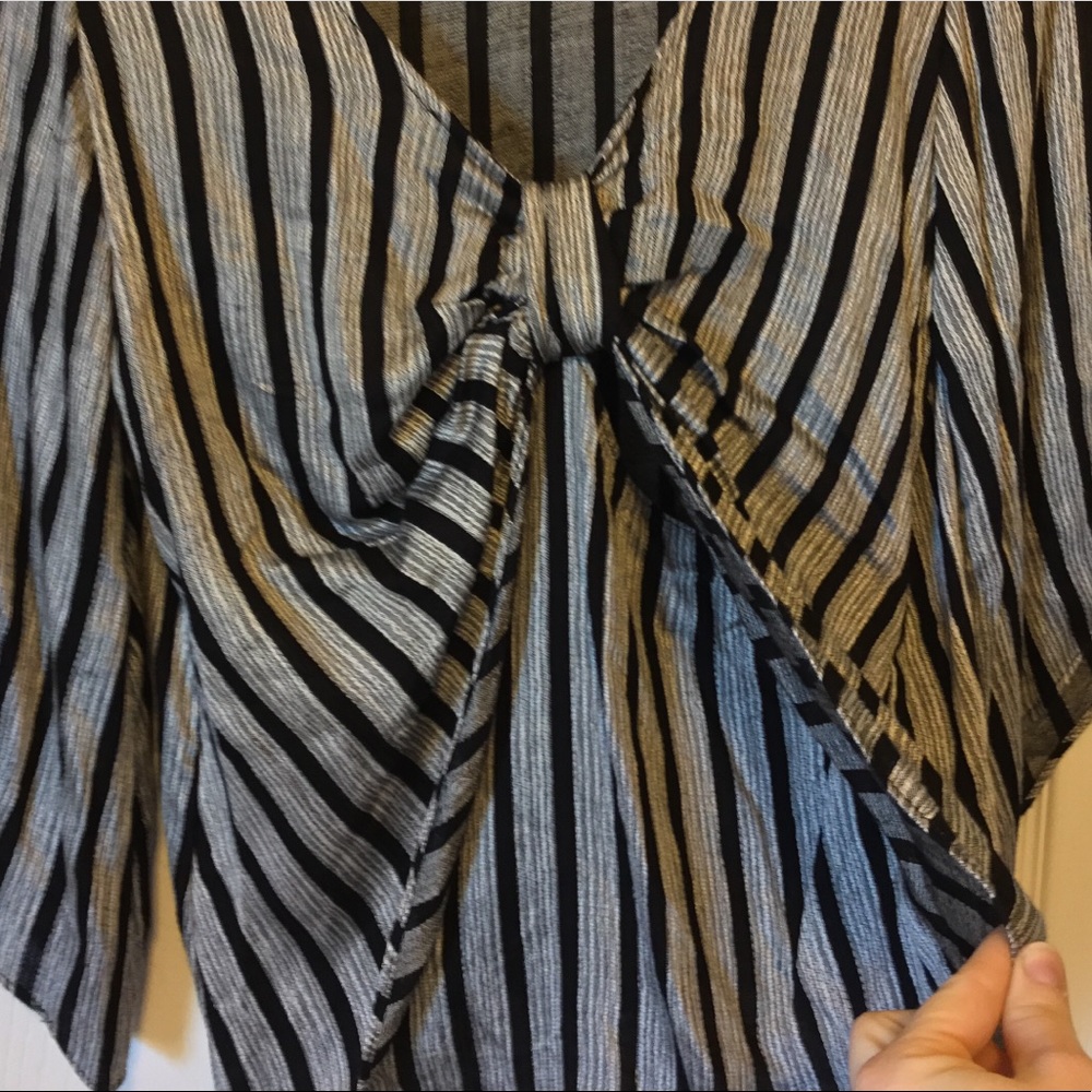 Anthropologie DREW Striped Bow Back Top Small - Picture 6 of 8
